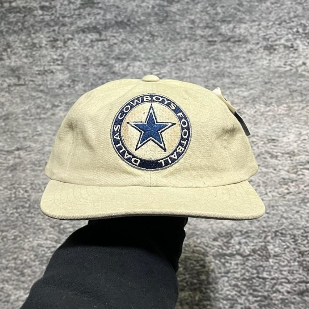 NEW Vintage Dallas Cowboys American Needle Hat Tan Blue 90s NFL Embroidered Logo